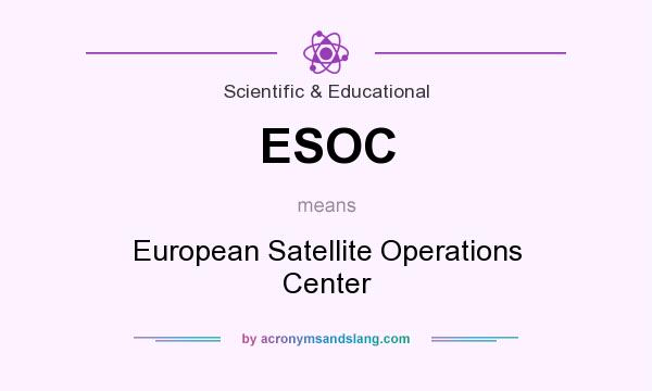 What does ESOC mean? It stands for European Satellite Operations Center