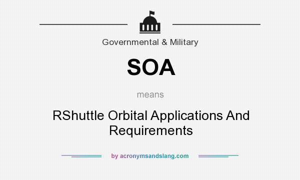What does SOA mean? It stands for RShuttle Orbital Applications And Requirements