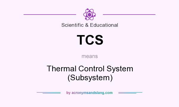 What does TCS mean? It stands for Thermal Control System (Subsystem)