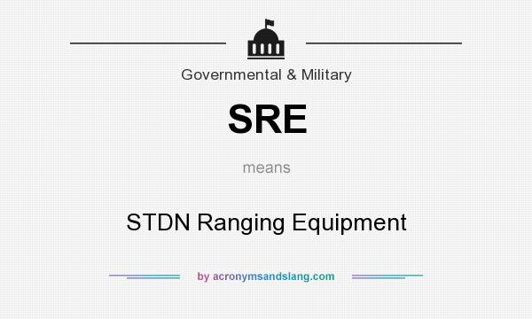 What does SRE mean? It stands for STDN Ranging Equipment