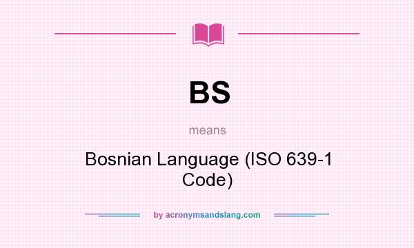 What does BS mean? It stands for Bosnian Language (ISO 639-1 Code)