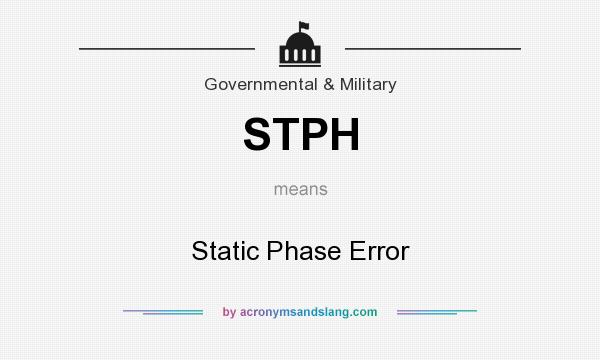 What does STPH mean? It stands for Static Phase Error
