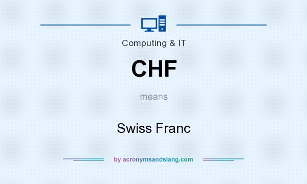 What does CHF mean? It stands for Swiss Franc