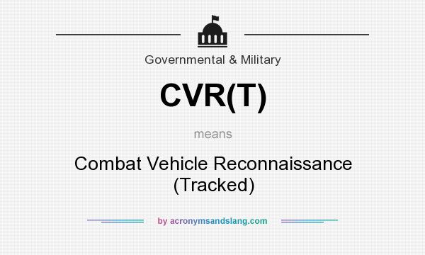 What does CVR(T) mean? It stands for Combat Vehicle Reconnaissance (Tracked)