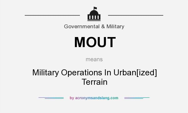 What does MOUT mean? It stands for Military Operations In Urban[ized] Terrain