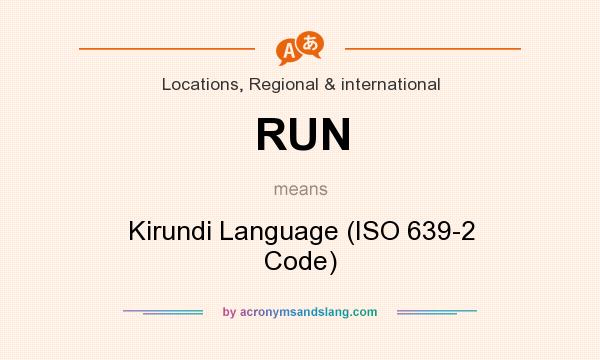 What does RUN mean? It stands for Kirundi Language (ISO 639-2 Code)