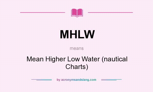 What does MHLW mean? It stands for Mean Higher Low Water (nautical Charts)
