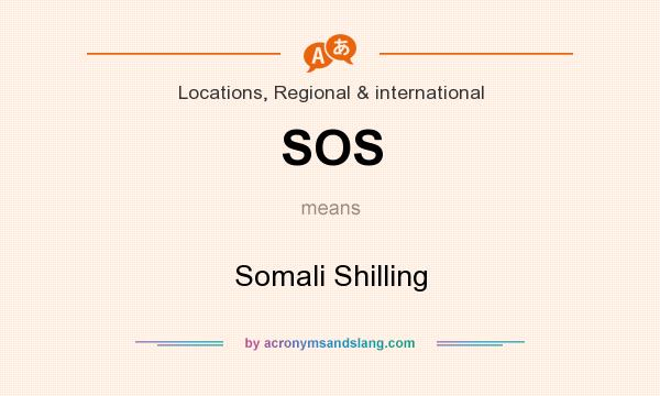 What does SOS mean? It stands for Somali Shilling