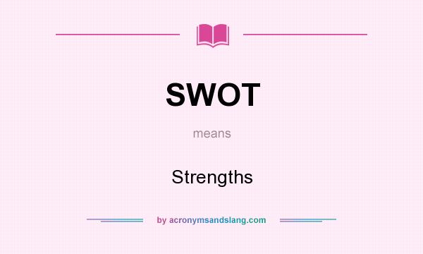 What does SWOT mean? It stands for Strengths