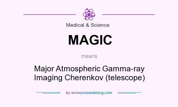 What does MAGIC mean? It stands for Major Atmospheric Gamma-ray Imaging Cherenkov (telescope)