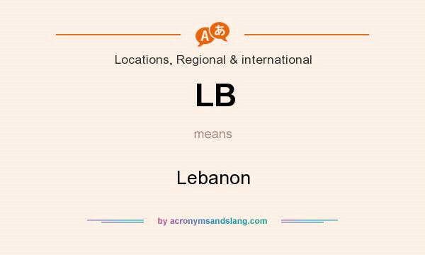 What does LB mean? It stands for Lebanon
