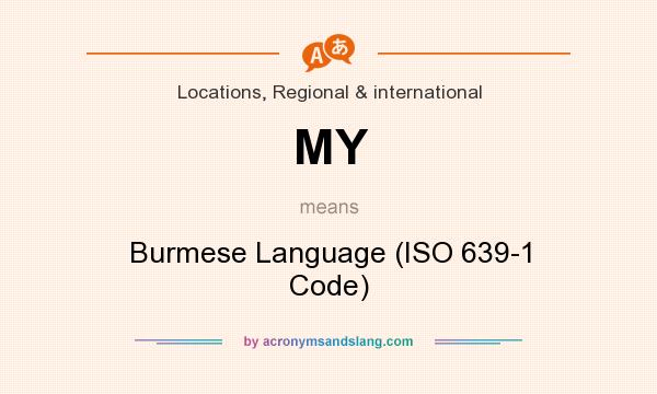 What does MY mean? It stands for Burmese Language (ISO 639-1 Code)