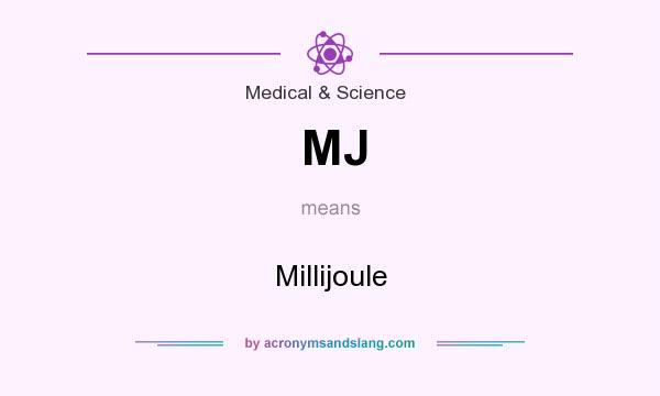 What does MJ mean? It stands for Millijoule
