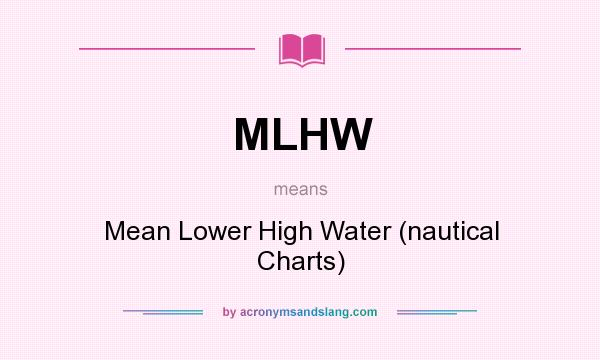 What does MLHW mean? It stands for Mean Lower High Water (nautical Charts)