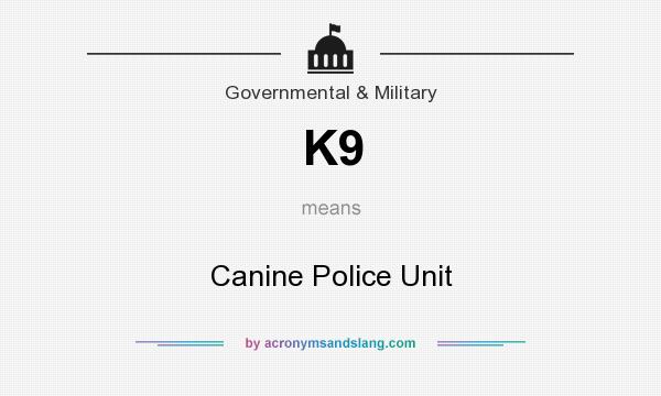 What does K9 mean? It stands for Canine Police Unit