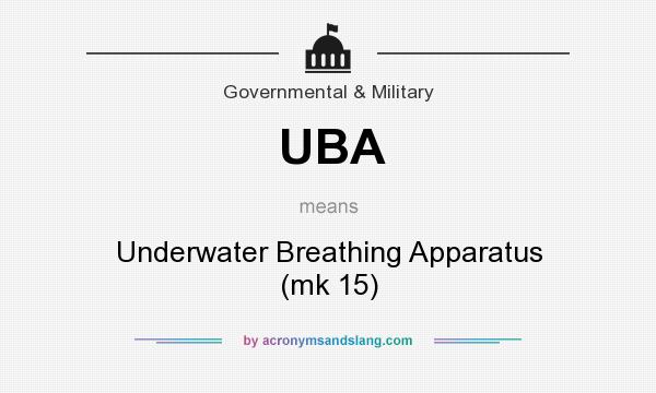 What does UBA mean? It stands for Underwater Breathing Apparatus (mk 15)