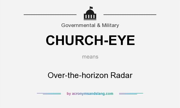 What does CHURCH-EYE mean? It stands for Over-the-horizon Radar