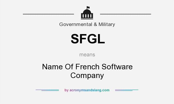What does SFGL mean? It stands for Name Of French Software Company