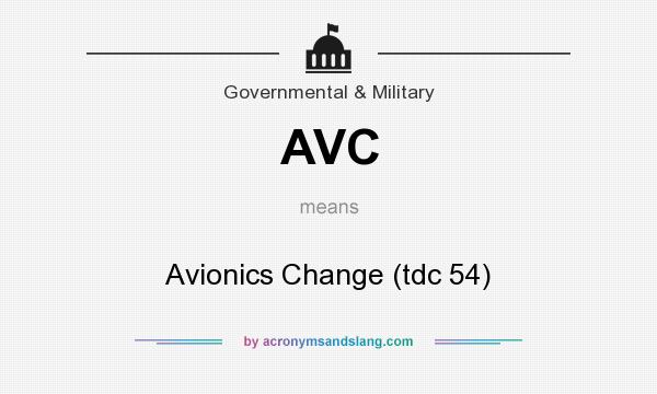 What does AVC mean? It stands for Avionics Change (tdc 54)