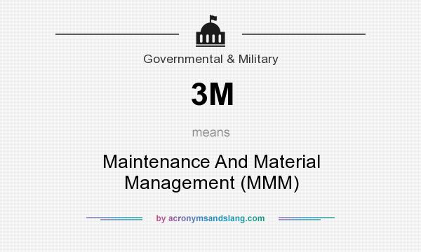 What does 3M mean? It stands for Maintenance And Material Management (MMM)