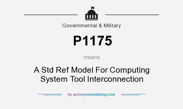What does P1175 mean? It stands for A Std Ref Model For Computing System Tool Interconnection