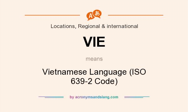 What does VIE mean? It stands for Vietnamese Language (ISO 639-2 Code)