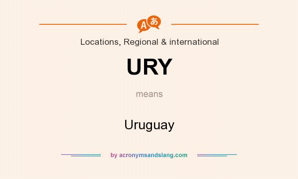 What does URY mean? It stands for Uruguay