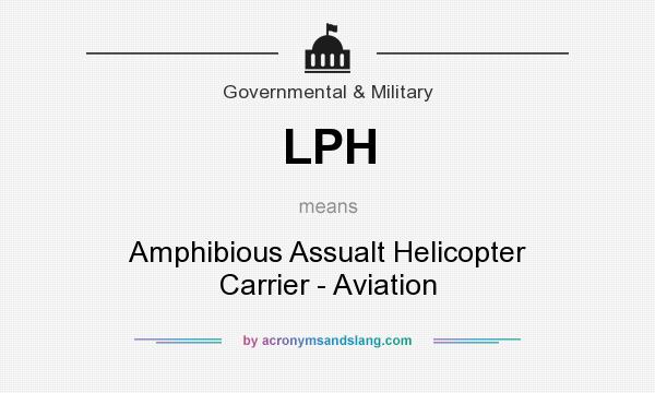What does LPH mean? It stands for Amphibious Assualt Helicopter Carrier - Aviation