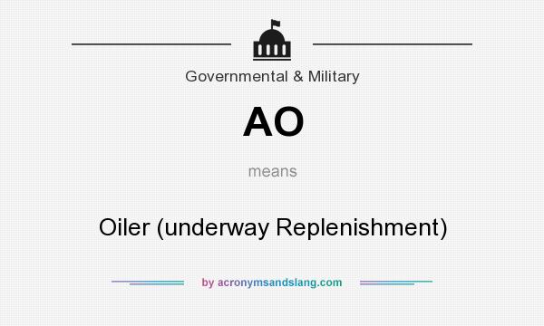 What does AO mean? It stands for Oiler (underway Replenishment)