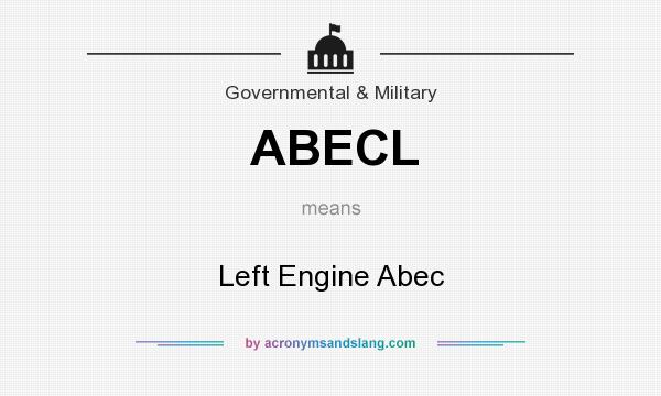 What does ABECL mean? It stands for Left Engine Abec