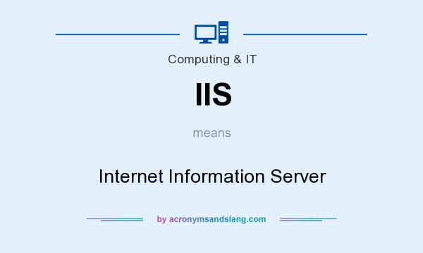 What does IIS mean? It stands for Internet Information Server
