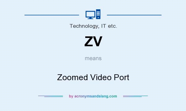 What does ZV mean? It stands for Zoomed Video Port