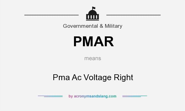 What does PMAR mean? It stands for Pma Ac Voltage Right