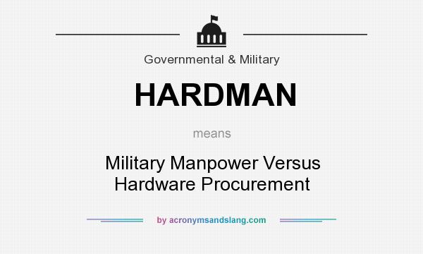 What does HARDMAN mean? It stands for Military Manpower Versus Hardware Procurement