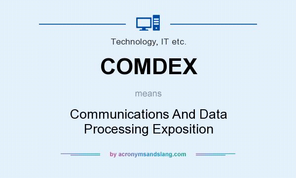 What does COMDEX mean? It stands for Communications And Data Processing Exposition