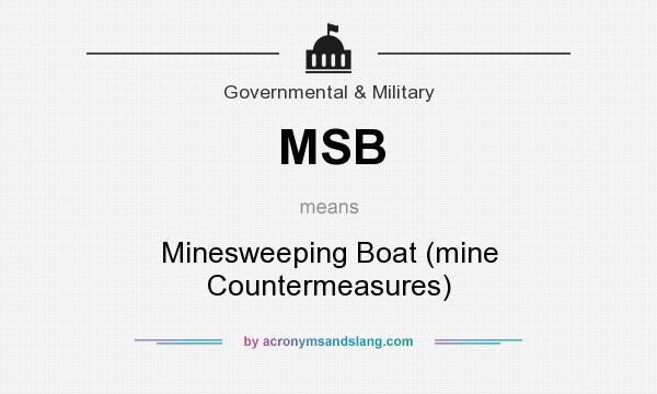 What does MSB mean? It stands for Minesweeping Boat (mine Countermeasures)