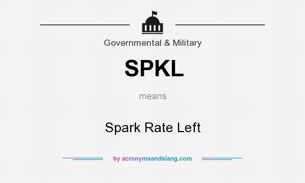 What does SPKL mean? It stands for Spark Rate Left