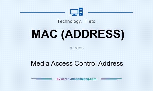 What does MAC (ADDRESS) mean? It stands for Media Access Control Address