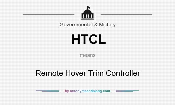 What does HTCL mean? It stands for Remote Hover Trim Controller