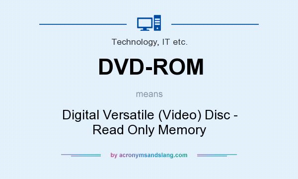 What does DVD-ROM mean? It stands for Digital Versatile (Video) Disc - Read Only Memory