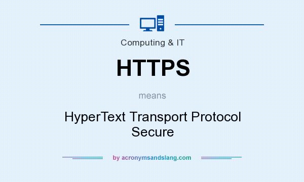 What does HTTPS mean? It stands for HyperText Transport Protocol Secure