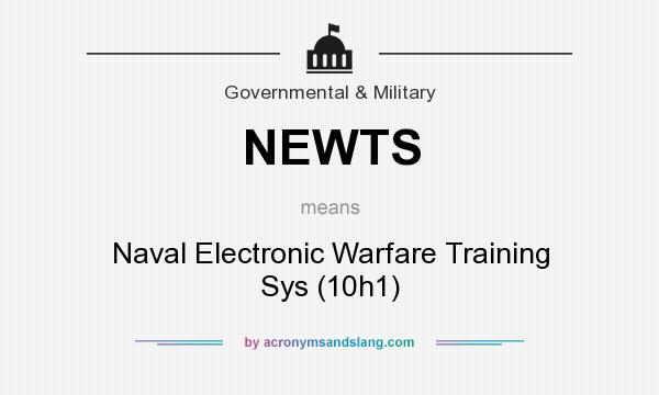 What does NEWTS mean? It stands for Naval Electronic Warfare Training Sys (10h1)