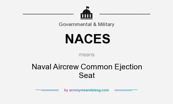 What does NACES mean? It stands for Naval Aircrew Common Ejection Seat