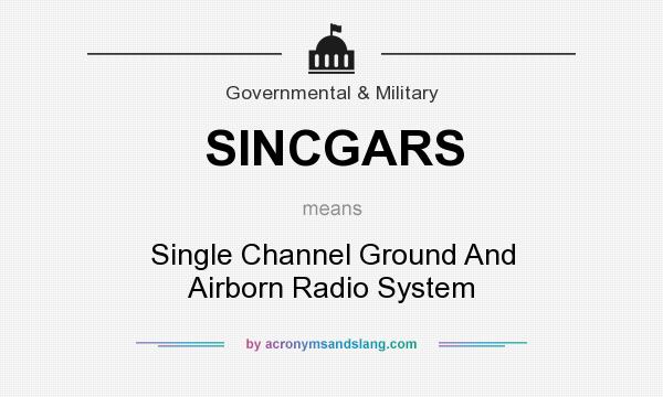 What does SINCGARS mean? It stands for Single Channel Ground And Airborn Radio System