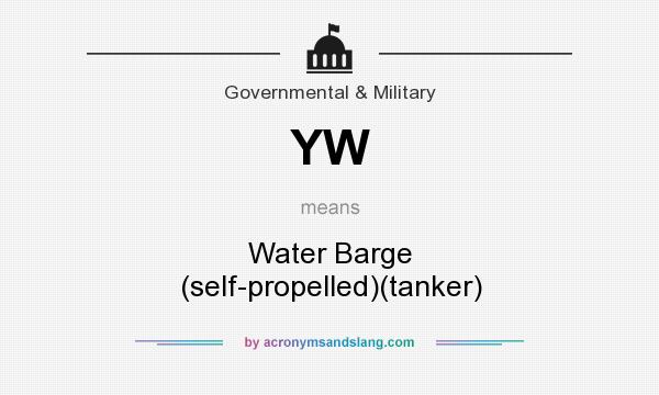 What does YW mean? It stands for Water Barge (self-propelled)(tanker)