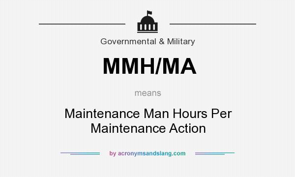 What does MMH/MA mean? It stands for Maintenance Man Hours Per Maintenance Action