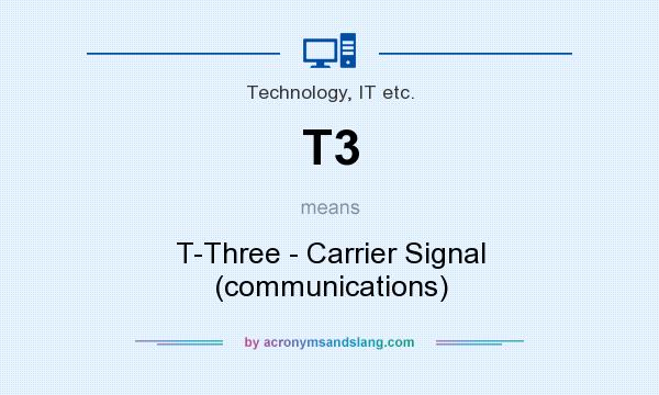 What does T3 mean? It stands for T-Three - Carrier Signal (communications)