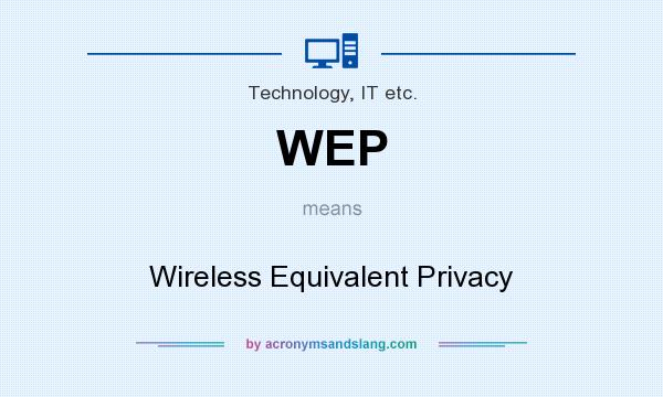 What does WEP mean? It stands for Wireless Equivalent Privacy