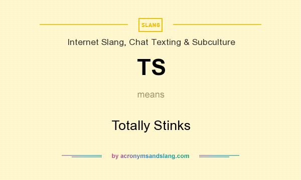 What does TS mean? It stands for Totally Stinks
