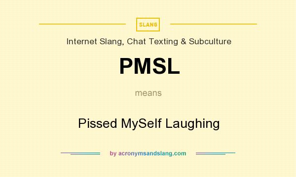 What does PMSL mean? It stands for Pissed MySelf Laughing
